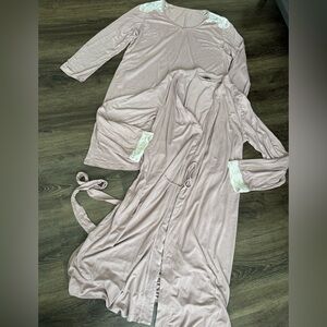 New. 100% cotton. Elegant sleepwear and Robe combo.
